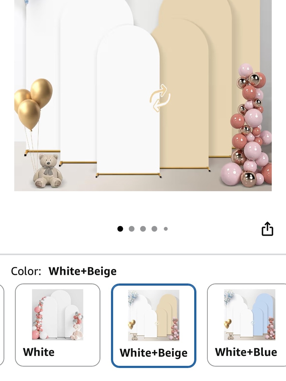 White and Beige Party Backdrop Panels